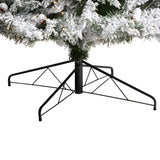 Nearly Natural 10ft. Flocked White River Mountain Pine Artificial Christmas Tree with Pinecones and 800 Clear LED Lights Nearly Natural