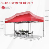 Wonlink 10x20 ft Instant Pop up Canopy, Folding Heavy Duty Height Adjustable Shelter Gazebos with Wheeled Bag Wonlink
