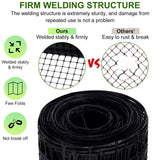 Windyun 2 Roll 100 ft 200 ft in Total Plastic Mesh Fence Roll Safety Construction Barrier Netting Outdoor Snow Temporary Garden Animal Fencing for Poultry, Chicken, Dog, Patio(Black) Windyun