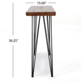 Christopher Knight Home Remington Firwood Faux Live Edge Console Table, Natural Christopher Knight Home