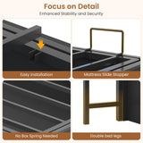 Hasuit Corner Full Lift Up Storage Bed Frame with Charging Station & LED Lights, Full Day Bed with Upholstered Headboard and Bookcase, Corner Beds with Hydraulic for Kids Teens Guests, Black Hasuit