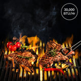 ChuMaste grill propane 3 burner gas grill, Propane grill, bbq grill with thermometer, gas grill outdoor for small gatherings, 30000 BTU barbecue grill with Foldable Rack. ChuMaste