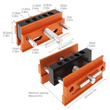 Omninmo Self Centering Doweling Jig, Adjustable Width Dowel Jig Kit for Straight Holes, Biscuit Joiner Set with 3 Drill Bits, 6 Drill Guide Bushings, 30 Wooden Dowels Omninmo