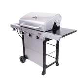 Char-Broil® Performance Series™ TRU-Infrared Cooking Technology 3-Burner with Side Burner Cart Propane Gas Stainless Steel Grill - 463370719 Char-Broil