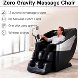Full Body Massage Chair, Featuring Zero-Gravity SL Track, 6 Types of 3D Mechanical Massage Techniques, 5 Level Heating Function, 5 Level Airbag Massage,Bluetooth Connectivity, Wireless Phone Charging Generic