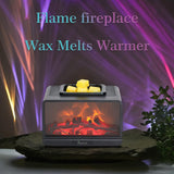 MeplLivs Static Flame Fireplace Electric Wax Melt Warmer PTC Heating Plate Monochromatic Wax Burner Fragrance Wax Warmer for Home Office Gifts & Decor£¨Black£© MeplLivs