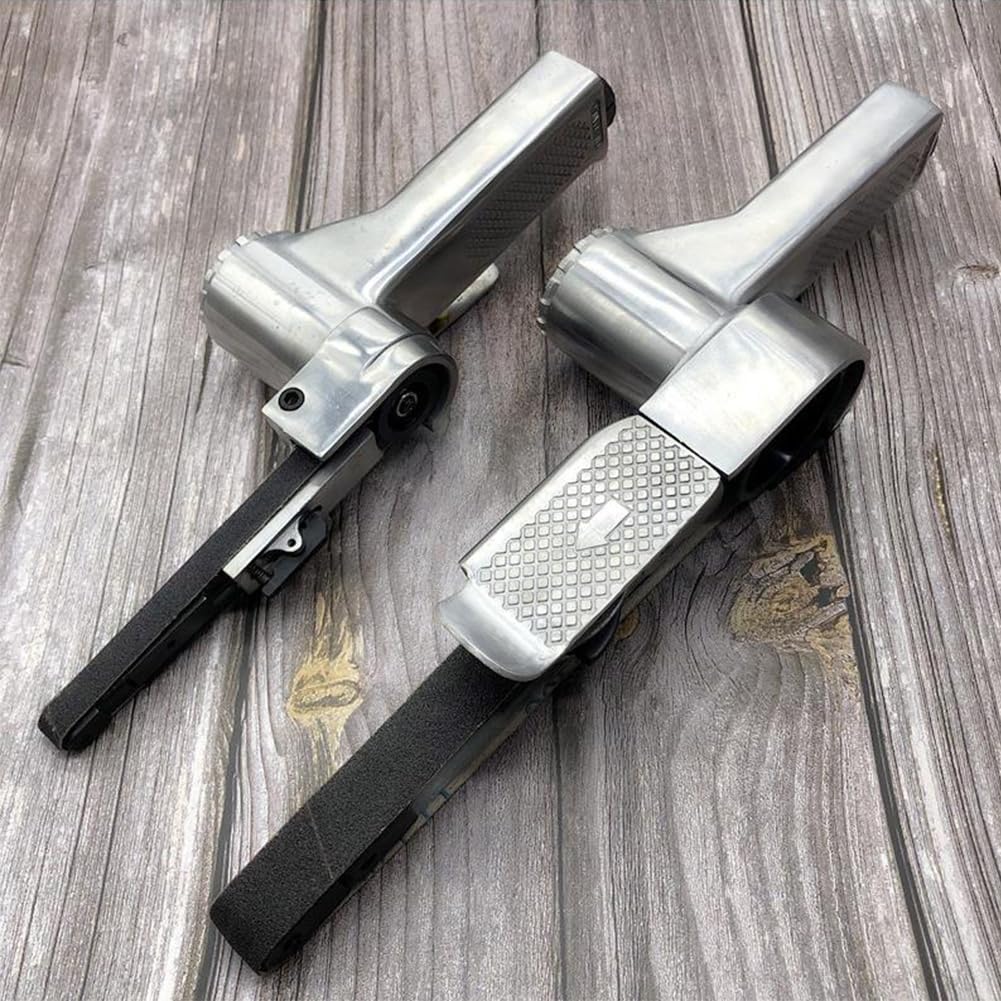 Mini Air Belt Sander, Pneumatic Handheld Angle Grinder Tool for Wood Metal Sanding Grinding (330x10mm) LSLANSOON