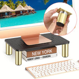 Sumnacon 4PCS Aluminium Alloy Furniture Legs - Round Adjustable Sofa Legs Furniture Cabinet Legs, 2 Inch Funiture Feet for Cabinet Desk Table Chair Sofa Bed, Gold Sumnacon