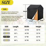Iceberg Elf Playhouse cover, Outdoor wooden kids playhouse covers, 57" L x 57" W x 63" H, Waterproof, Sun Protection dust, Easy to put on with side zipper, 640D Heavy duty oxford fabric, (Black) Iceberg Elf