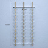 Wall Mounted Eyewear Holder Organizer Storage, Aluminum Alloy Sunglasses Holder Display Rack Multiple Eyewear Display Rod Collection Rack, Retail Store Metal Reading Glasses Storage Rack, White WoodArtSupply