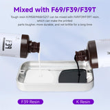 RESIONE Tough 3D Printer Resin, Not Brittle ABS Like Tough & Rigid 3D Resin for LCD 3D Printing UV 405nm (K Black 500g) RI RESIONE