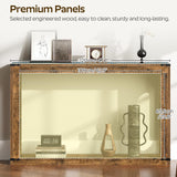 YATINEY Farmhouse Console Table, 47.2 Inches Wooden Sofa Table, Behind Couch Table with Storage, Industrial Hallway Accent Table for Living Room, Entryway, Hallway, Rustic Brown CT24BR YATINEY