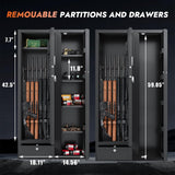 KAER 18-20 Gun Safe Gun Cabinet Large Gun Safes for Rifles and Pistols Rifle Safe for Home High Capacity Electronic Gun Cabinets for Rifles and Shotguns with Drawer,Removable Shelf KAER