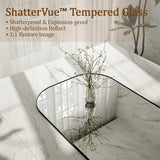 Koonmi Full Length Mirror, 56"x21" Mirror Full Length with Stand, Black Wall Full Body Mirror, Rounded Top Floor Mirror with Aluminum Alloy Frame for Bedroom Living Room Koonmi