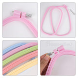 Framendino, 5 Pack Size Square Embroidery Hoops Plastic Cross Stitch Hoop Reusable Frames Rings for DIY Sewing Project(5 Colors2) Framendino