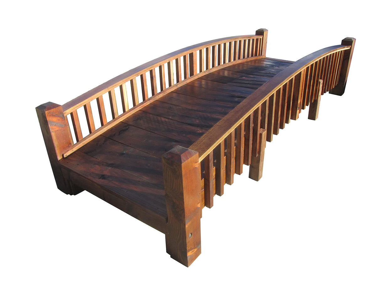 SamsGazebos 12 ft Commercial Grade Garden Bridge with Medium Rails SamsGazebos