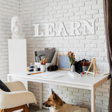 Zaruatu 6 Inch White Wood Letters Unfinished Wood Letters for Wall Decor Decorative Standing Letters White Block Letters for Wall Decoration for Craft Home Party Projects (S) Zaruatu