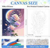 ZRIZQ Paint by Numbers for Adults Beginners,Moon Flower Adult Paint by Number Kits on Canvas,Paint by Numbers for Home Wall Art Decor 16x20 Inch（Without Frame） ZRIZQ