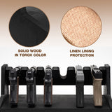 DGWJSU Pistol Rack Gun Safe, Real Wood Handgun Rack Holder for Gun Cabinet Accessories, Rustic Style Gun Rack Organizer for Nightstand, Gifts for Men DGWJSU