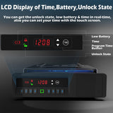 Z ZLJUAN Sliding Away Pistol Handgun Safe for Two Pistols,Quick Access Gun Safe with LCD Display of Time,Low Battery Warning,Unlock State,Drawer Safe for Nightstand Bedside Home Z ZLJUAN