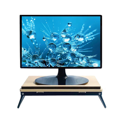 SREGGSIY Foldable Wooden Laptop Stand for Desk,Compatible with 10 to14 Inches Notebook Computer,Also Be Used to Computer Monitor Riser Stand. - WoodArtSupply