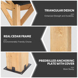 Yardsight Wood Gazebo 11' x 13', Hardtop Wooden Cedar Gazebo with Galvanized Steel Roof, Permanent Outdoor Pavilion for Garden, Patio, Deck, Backyard, Lawn. Yardsight