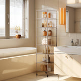 Finnhomy Heavy Duty 8 Tier Wire Shelving with Wheels 18x18x72.8-inches 8 Shelves Storage Rack Thicken Steel Tube, Pantry Shelves for Storage, Finnhomy