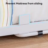 LIKIMIO Daybed with Pop Up Trundle, House Metal Twin Bed Frame with Bedside Storage,Sofa Day Bed for Living Room, Bedroom and Guest Room,White LIKIMIO