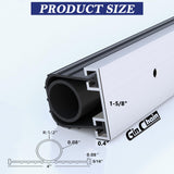 Ginchain U+O Ring Seals for Garage Doors, Universal Bottom Seals Rubber with Aluminum Track Retainer, Combination Weather Stripping Kit (16.5ft) Ginchain