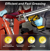 NAOKEV Lithium Battery Grease Gun Cordless Suitable for Dewalt 20V Max Battery (NO Battery) with 18” Spring Flex Hose, 10000 PSI High Pressure Quick Release Grease (for DeWalt Battery) NAOKEV
