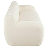 LUMISOL 81.5" Upholstered Curved Sofa Couch for Living Room, 3-Seat Minimalist Sofa, Modern Love Seat Furniture for Apartment Office Small Space, No Assembly Required, Beige LUMISOL