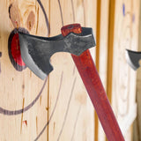 16" Throwing Axe with Beech Wood Handle, Professional Throwing Hatchet Set of Two, Viking Style Throwing Tomahawks with Steel Wedge for Adults' Competition and Outdoor Recreation, Red Generic