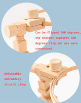 Rotated Embroidery Frame Stand, Wooden Embroidery Frame Rotatable Hoop, for Most Size Art Craft Handy Sewing Christmas Decorations of Hoops (1) TAPBULL