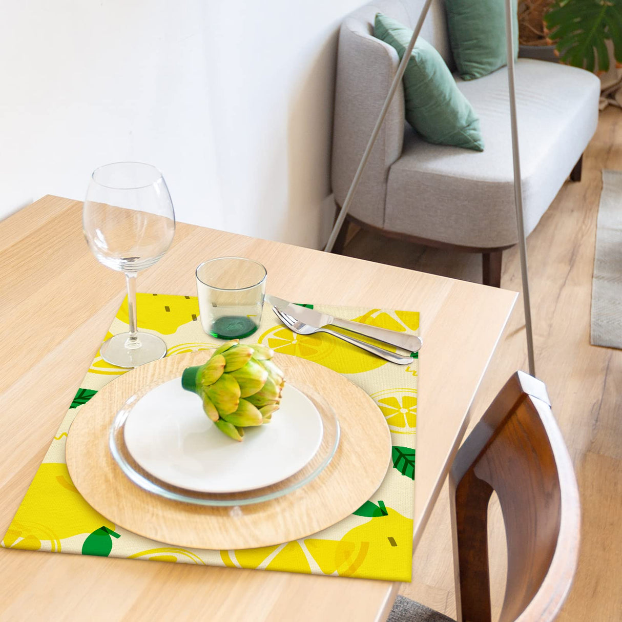 Tegeme Sublimation Blank Placemats Mats White Burlap Placemats Washable Placemats for Dining Tables Birthday Party Wedding DIY Table Mats Kitchen Home Holiday Table Decor 12 x 16 Inch(8 Pieces) Tegeme