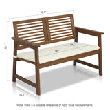 Furinno FG161167 Tioman Hardwood Outdoor Bench in Teak Oil, Natural Furinno