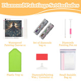 MAXBYE Diamond Paintings for Glowing Black Dress Beauty, Diamond Art Kits for Adults, 5D Enlightened Sou Llight Diamond Art Kits, Diamond Paintings for Home Décor Items, Extra 30% Diamonds, 12x12in MAXBYE