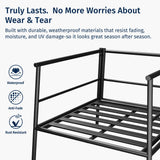 EAST OAK 3-Piece Patio Furniture Set | Armchairs & Coffee Table | Outdoor Furniture with Cushions | Deep Seating Modern Conversation Set | Garden, Porch, Balcony & Backyard | Misty Grey EAST OAK