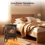 ZAFRO Electric Fireplace Stove, 5100 BTU Quick Heating Electric Fireplace Heater with Adjustable Flame Brightness, 1000W/1500W Thermostat, for Living Room, Bedroom ZAFRO