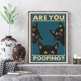 Eiazuiks Stamping Cross Stitch Kit,Cats Counting Cross Stitch Kit for Adult Beginners, Full Line DIY Cross Stitch Stitching Kit for Home Decor Cross Stitch Patterns 12x16 inches Eiazuiks