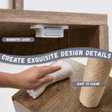 Erinnyees Cat Tree with Litter Box Enclosure, 2-in-1 Cat Tower with Scratching Post，Hammock, Food Station, Platform and Pompom Sticks, Hidden Litter Box Furniture Erinnyees