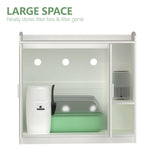 Amunrbrek Litter Robot Enclosure, Litter Robot Cabinet, Modern Automatic Litter Box Enclosure Cover for Litter Robot 3 & 4 (White, Front Entry) amunrbrek