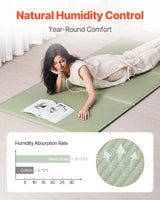 VEVOR Japanese Tatami Mat, Twin XL - 39'' x 80'' Foldable Tatami Mattress, 100% Natural Rush Grass, Japanese Floor Mattress with Non-Slip Backing & Fresh Scent, Tatami for Sleeping, Meditation, Yoga VEVOR