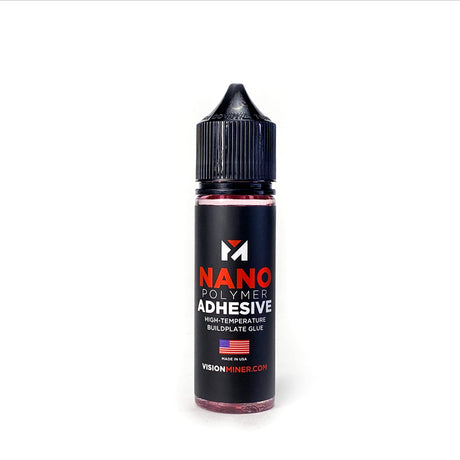 Nano Polymer Adhesive (50ml) - Ultimate 3D Printing Bed & Build Plate Adhesion - No Mess, Non-Toxic, Works for PLA, ABS, PEI, PEEK, Nylon, PC and More. Easy Application, Easy to Clean! Vision Miner