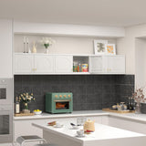 Metal Storage Cabinet with 2 Doors, 48" H White Sideboard Cabinet, Small Kitchen Pantry with Adjustable Shelf, Coffee Bar Cabinets, Storage Cabinets for Kitchen, Pantry, Living Room, Office MetalMax