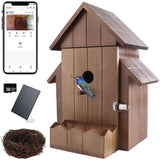 Q-DIRT PRO Bird House with Camera, Smart Birdhouse with Camera Solar Power, 1080p HD WiFi Outdoor Bird Box, Auto Capture Bird Videos & Motion Detection, Nesting Box for Birds (Dark Color, Normal) Q-DIRT PRO
