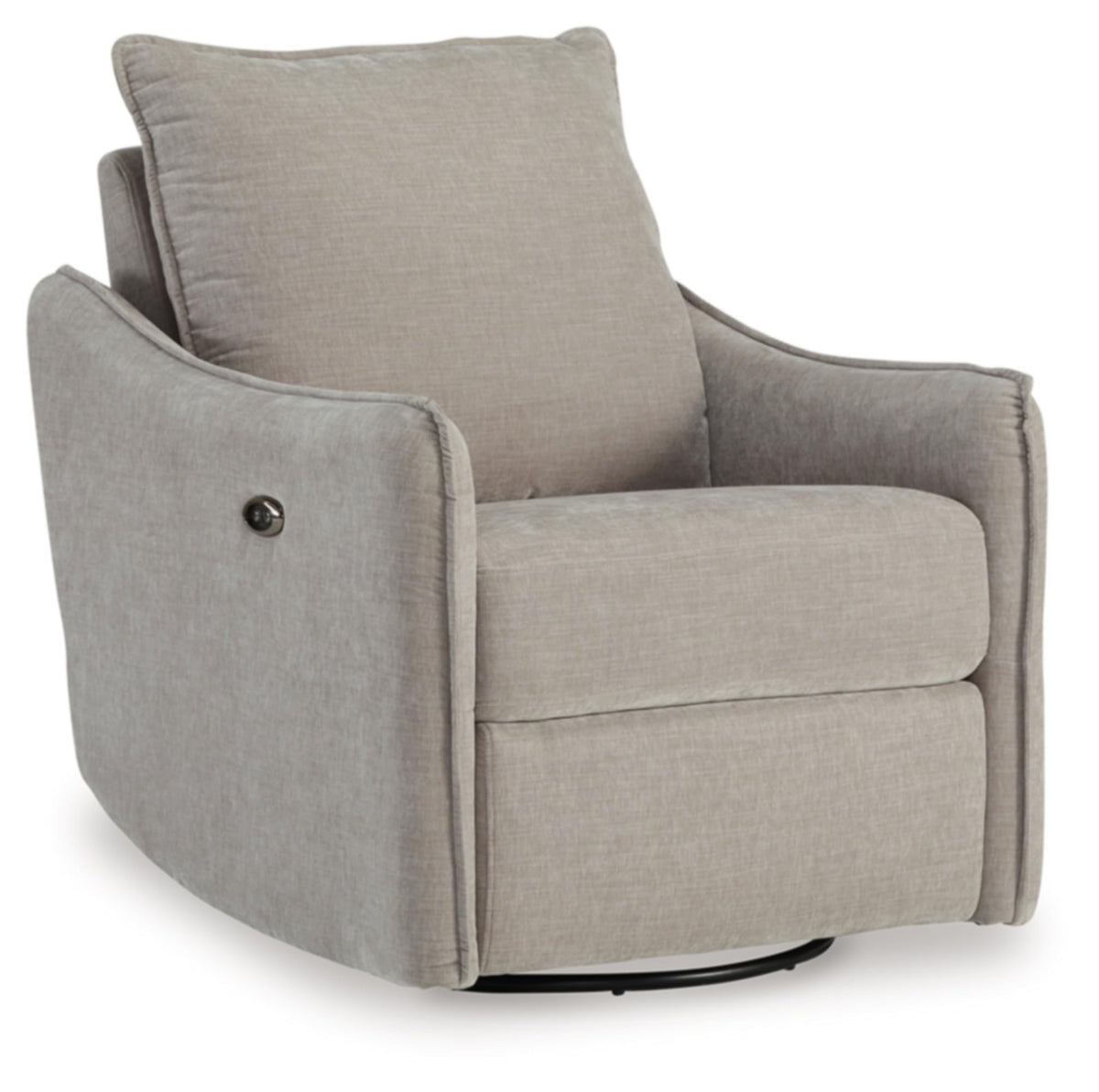 Signature Design by Ashley McBurg Contemporary Swivel Power Recliner with USB Ports, Light Gray Signature Design by Ashley