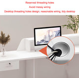 Modern Wooden Reception Desk with Counter and Lockable Drawer, Salon Reception Desk Retail Office Lobby Counter Front Desk Counter, Easy to Assemble Front Desk Reception Checkout,O - Left,L 160c cartBit