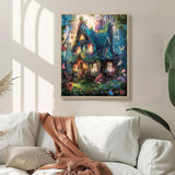 Magic House in The Forest DIY Paint by Numbers for Adults Glowing Plant Butterflies in Scenery DIY Oil Painting Acrylic Paint Art Painting Kits Canvas with Acrylic Paints 16x20 Inch（Without Frame） Generic