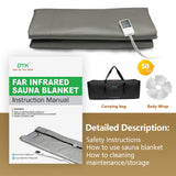 UTK Infrared Sauna Blanket, Portable Sauna for Home SPA, Fast Sweat & None Smell Infrared Sauna to Relax & Detox Your Body and Mind, (71"*71") Full-Size Home Sauna with 50 Plastic Wraps UTK