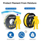 GIANTARM 10pcs Filament Storage Bags, 0.26mm 3D Printer Filament Storage Bags, Prevent and Monitor Moisture Keeping Filament Dry, 39.5x32.5cm (No Pump) GIANTARM